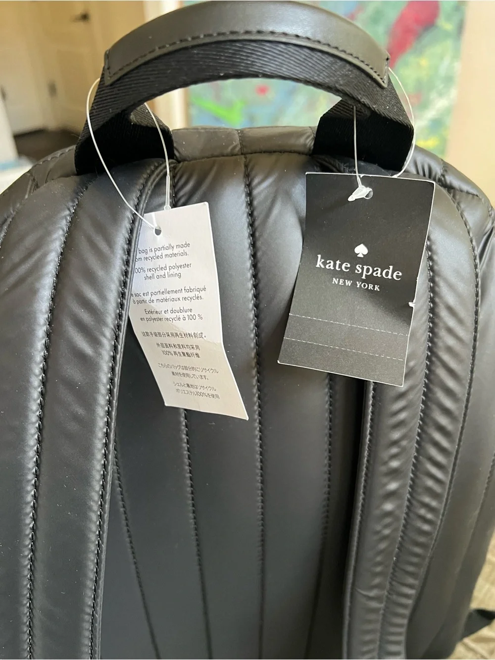 kate spade Black Quilted Camden Backpack